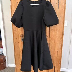 80's Style Custom Dress Puffy Sleeves/Fitted Bodice Size Large Whimsigoth Goth